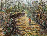 Robert Qualters, (American/Western PA, born 1934), Schenley Park Spring, 2004, mixed media on paper