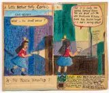 Is the House Haunted, A Little Notnit Tally Comic, 1989, crayon and by Gayleen Aiken, ink on paper, offered Jun 2022