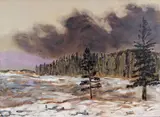 Barbara Ballachey, Evening, Upper Meadow, 1991, acrylic on canvas