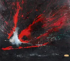 Smash by Richard Bancroft Beaman, 1969, oil and mixed media, offered Jun 2022
