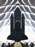 Roger Brown, Cathedrals of Space, 1983, color, lithograph and silkscreen