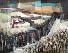 And Shadows Fall by Robert Cronauer, oil on panel, offered Jun 2022