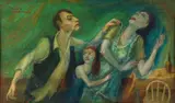 Frank Dininno, The Drunk, 1949, oil on masonite panel
