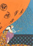 Untitled Art Deco Print (E-248) by pseud of Romain de Tirtoff Erte, 1979, serigraph, offered Jun 2022