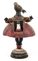 Untitled by vanessa german, Mixed Media Power Figure Sculpture, circa 2000, mixed media with found objects, offered Jun 2022