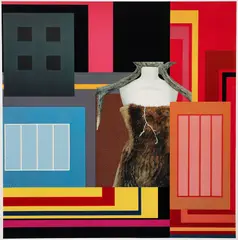 Contamination 1 by Peter Halley, 2002, lithograph and screenprint in colors, offered Jun 2022