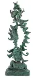 Bob LaBobgah, Woman with Tree and Birds Emanating from Her Head, 1980, cast, bronze