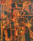 Russell Twiggs, The Vine, 1958, acrylic and mixed media on masonite panel