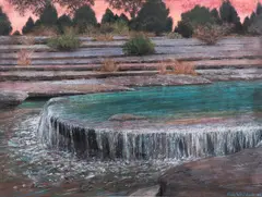 Glenn Whitehead, Rocks in the Creek Scene, 1995, pastel on paper