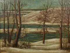 Walter Emerson Baum, Winter River, 1923, oil on canvas
