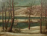 Walter Emerson Baum, Winter River, 1923, oil on canvas