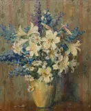 Carle John Blenner, Floral Still Life with White Lilies, undated (c.1930s), oil on canvas
