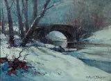 Arthur Diehl, A Bridge over a Snowy Stream