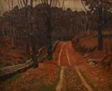Ben Foster, (American, 1852-1926), Mountain Road, c.1900, oil on canvas