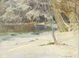 Emile Albert Gruppe, Frozen Pond in Winter