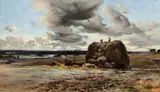 Keeley Halswelle, Making Hay, c.1879, oil on canvas, since relined
