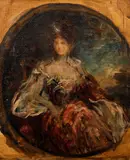 Ferdinand Humbert, Study for a Portrait of a Lady, c.1890s, oil on canvas, relined