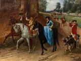 Samuel Edmund Waller, The Young Prince Goes to Hunt, oil on canvas, since relined