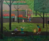 Samuel Rosenberg, Spring in Schenley Park, 1936/37, oil on canvas, since laid down on masonite
