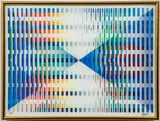 New Dimensions, Agamograph by Yaacov Agam, screenprint with lenticular plexi-glass, offered Apr 2022
