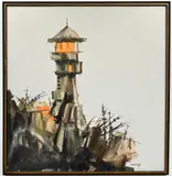 David Geoffrey Armstrong, The Lighthouse, 1966, oil on board