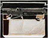 Eric Atkinson, Huron III, circa 1986, acrylic, sand and mixed media on canvasboard