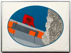 Landscape by Allan D'Arcangelo, 1976, lithograph and serigraph, offered Apr 2022