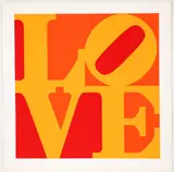 Robert Indiana, Golden Love, 1973, Screenprint in colors, on wove paper, with full margins