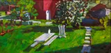 Kevin Kutz, Morning Sidewalk, oil on masonite panel
