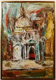 Herschel Levit, Santa Maria della Salute, 1956, oil and heavy impasto on canvas