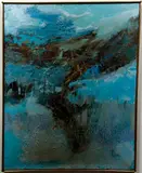 Maggie Milono, Untitled Abstract, 1960's, acrylic and mixed media on canvas