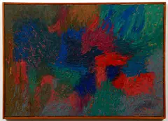 George Morrison, Ephemeration, 1962, oil with heavy impasto on canvas