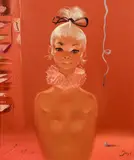 Igor Pantuhoff, Nude of a Pigtailed Blond, oil on canvas