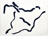 Ray Parker, Untitled Navy Abstract, late 1970s or early '80s, original