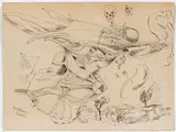 Kurt Seligmann, Daedalus, undated, ink and pencil on paper