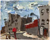 Arnold Sharrad, Brooklyn, 2008, oil and heavy impasto on artist's board