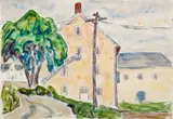 Allen Tucker, Landscape with House and Tree, Possibly Maine