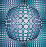 Victor Vasarely, Viva, 1979, serigraph in color