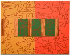 Flecken [Stains] by Karsten Wittke, 1988, acrylic on canvas, offered Apr 2022