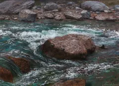 Glenn Whitehead, Rocks in the Stream, c.2000, pastel on paper