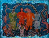 Frantz Zephirin, Untitled (Mystical Wedding), acrylic on board