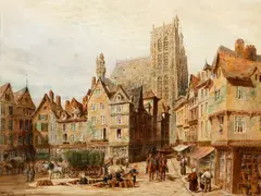 Abbeville by Francis Phillip Barraud, watercolor, offered Mar 2022