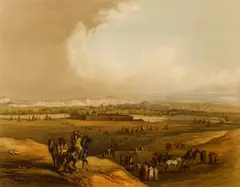 Fort Union on the Missouri by Karl Bodmer, engraving in hand-colouring and heightened with gum-Arabic, offered Mar 2022