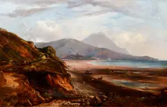 Alfred Clint, Coastline and Seascape, c. 1860s, oil on canvas, relined