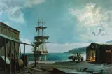 John Stobart, San Diego -The Brig Pilgrim Loading Hides in 1835, photo-