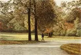 Harold Altman, Central Park, 1985, IV, lithograph printed in colors