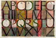 The Ten Commandments by Arnold Bank, 1965, watercolor, ink, and pastel on paper, offered Mar 2022