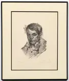 Portrait of Picasso, undated by Salvador Dalí, lithograph on wove paper, no apparent watermark, offered Mar 2022