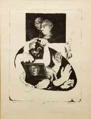 Dante et al by Gregory Kavalec, lithograph, offered Mar 2022