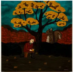 Unknown Intentions by Ben Kehoe, 2009, acrylic and gouache on wood panel, offered Mar 2022